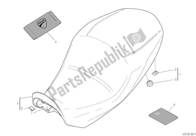 Todas as partes de Assento do Ducati Diavel 1260 Thailand 2019